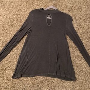 Grey Long-Sleeve Soft and Sexy American Eagle Shir